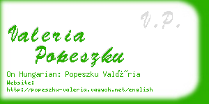 valeria popeszku business card